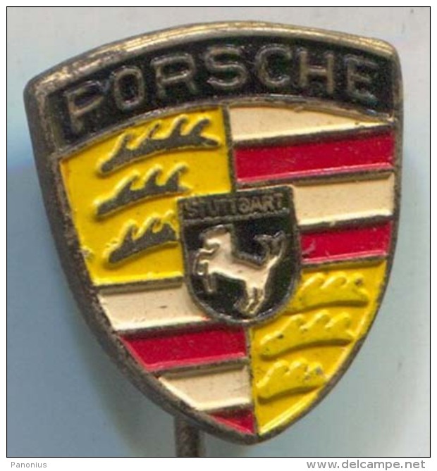 PORSCHE - Auto Car Automotive, Vintage Pin  Badge - Porsche