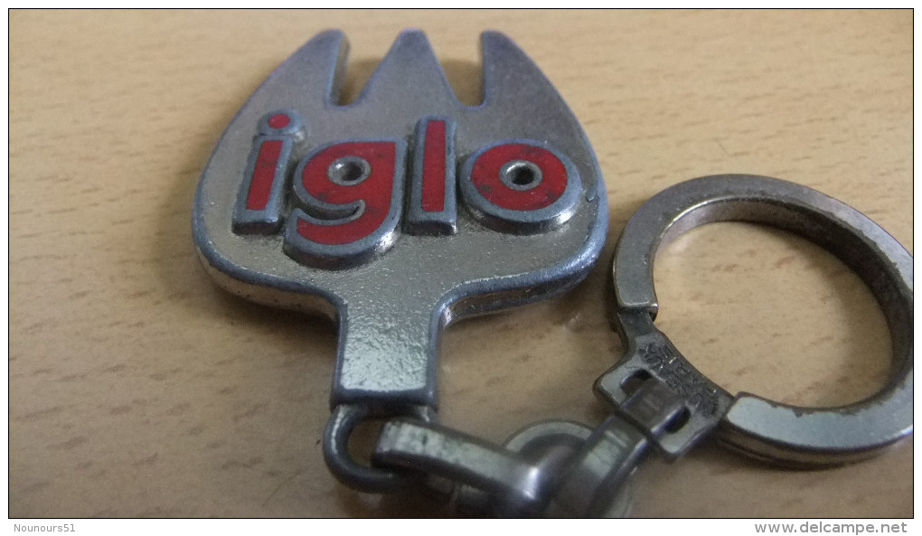Année 60 Porte Clé Métal émaillé IGLO - Key-rings