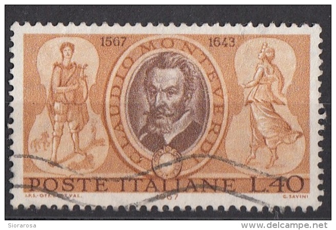 Italia 1967 Uf. 1044 Claudio (Giovanni Antonio) Monteverdi (1567-1643) Compositore Italiano - 1961-70:  Nuovi