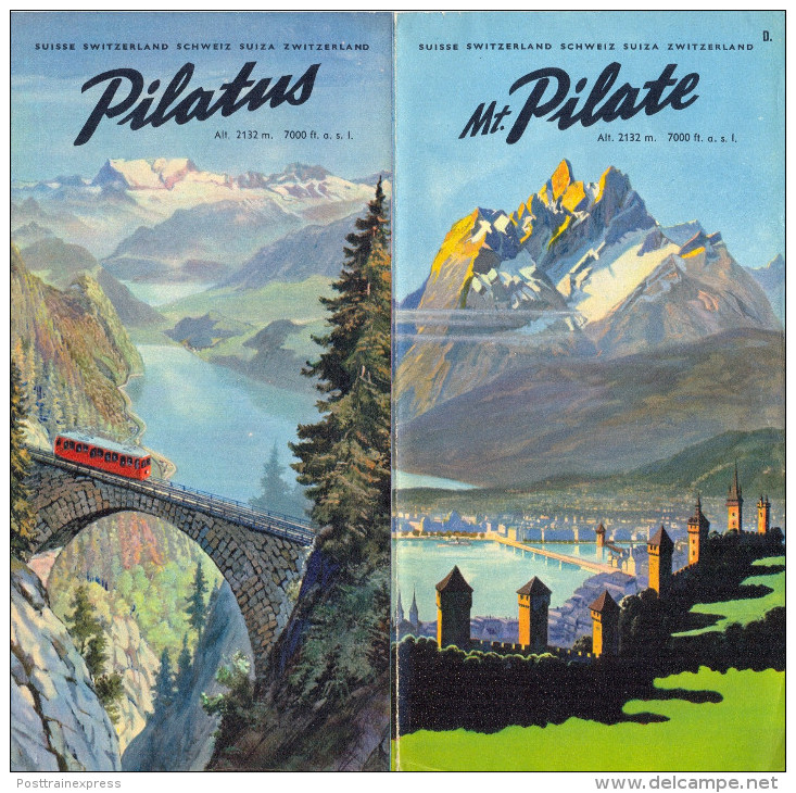 Switzerland. The Mt. Pilate Railway. - Tourism Brochures