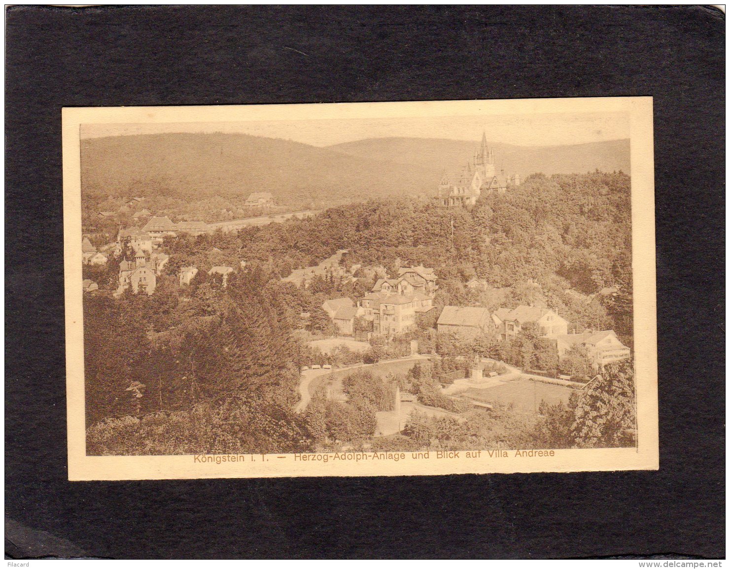 60961  Germania,  Konigstein I. T.,  Herzog-Adolph-Anlage Und Blick Auf Villa Andreae,  NV - Koenigstein