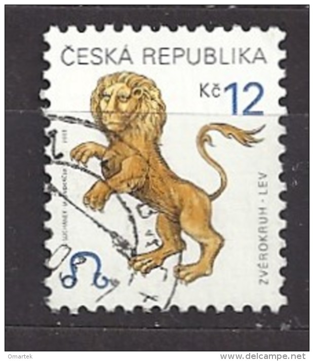 Czech Republic 2001 ⊙ Mi 283 Sc 3072 Zodiac - Leo. Tschechische Republik. C.1 - Oblitérés