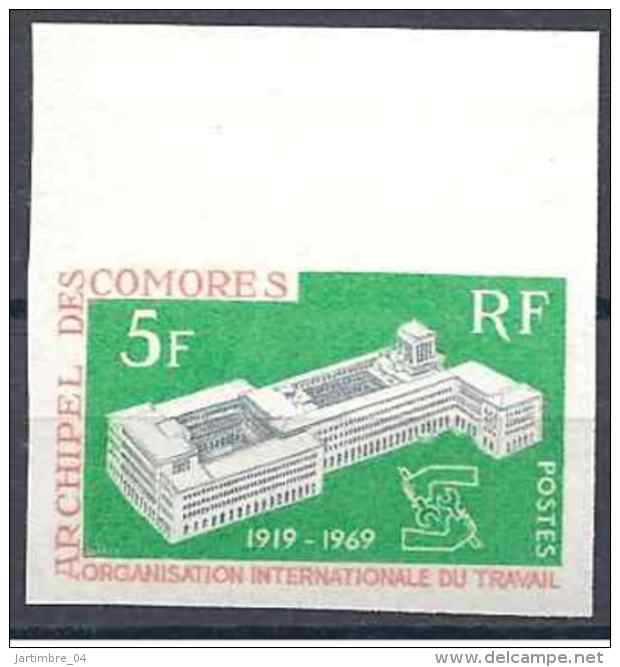 1969 COMORES 55** O.I.T , Organisation Du Travail, Non Dentelé - Unused Stamps
