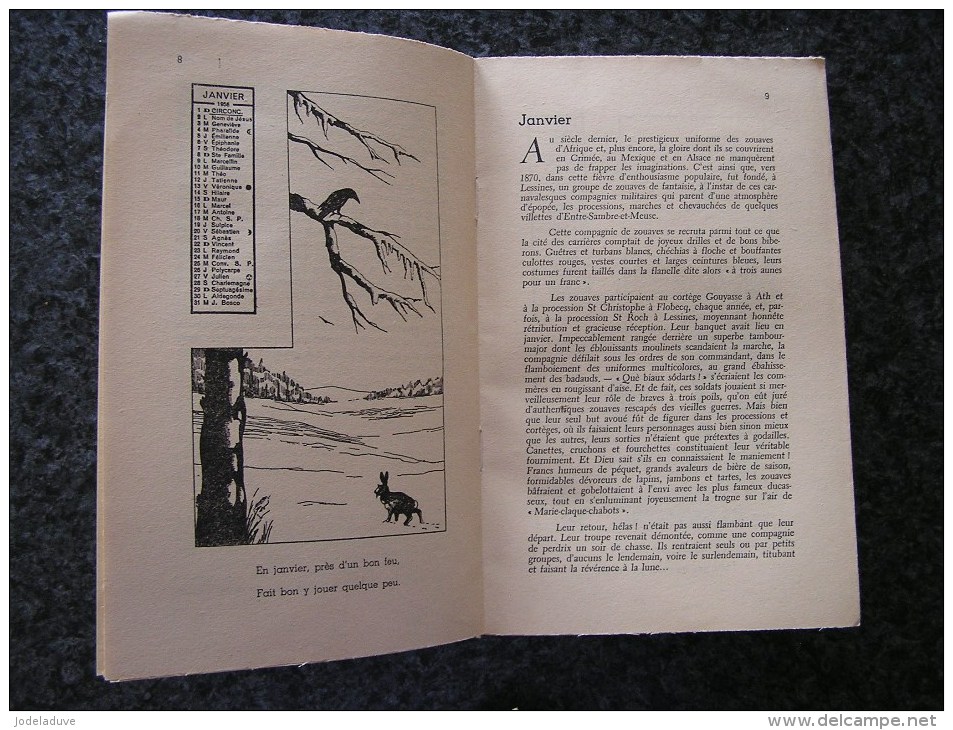 ALMANACH WALLON 1956 Littéraire & Artistique Régionalisme Folklore Patois L' Ardenne Autrefois Lenguerand Tournai Mons - België