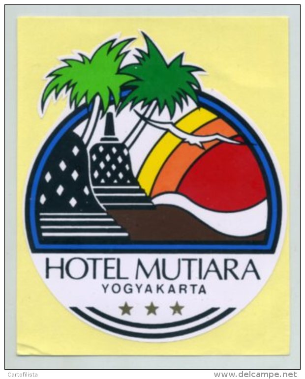 INDONESIA, Yogyakarta - Hotel Mutiara - Luggage Label - (264) - Hotel Labels
