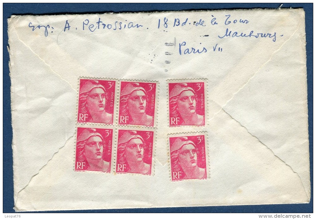 France- Enveloppe De Paris Pour Londres En 1946  Affranch. Au Verso  Voir 2 Scans   Réf. 803 - 1921-1960: Période Moderne