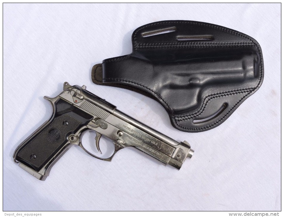 ETUI CUIR HOLSTER BERETTA 92 - MAS G.1   GENDARMERIE ETAT NEUF - Equipment