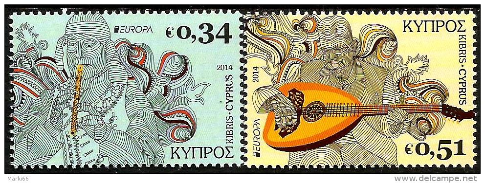 Cyprus - 2014 - Europa CEPT - Musical Instruments - Mint Stamp Set - Nuovi