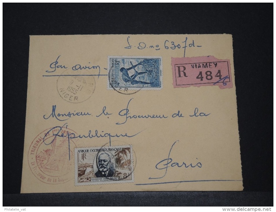 NIGER AOF - Env Recommadée Pour Paris - Nov 1955 - A Voir - P17849 - Briefe U. Dokumente