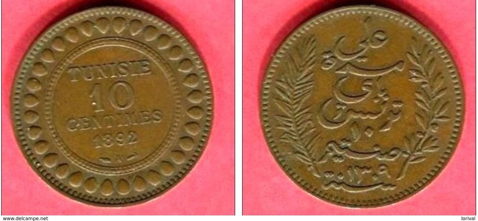 TUNISIE   10 CENTIMES  1892  ( G 67  )  TB+ 8 - Túnez