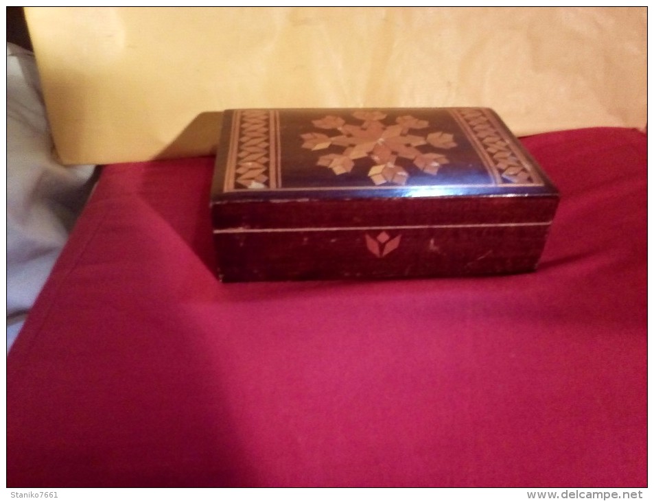 §§§ VINTAGE A VOIR §§§ BELLE BOITE EN BOIS 20 ème MARQUETTERIE PAILLE - Boxes