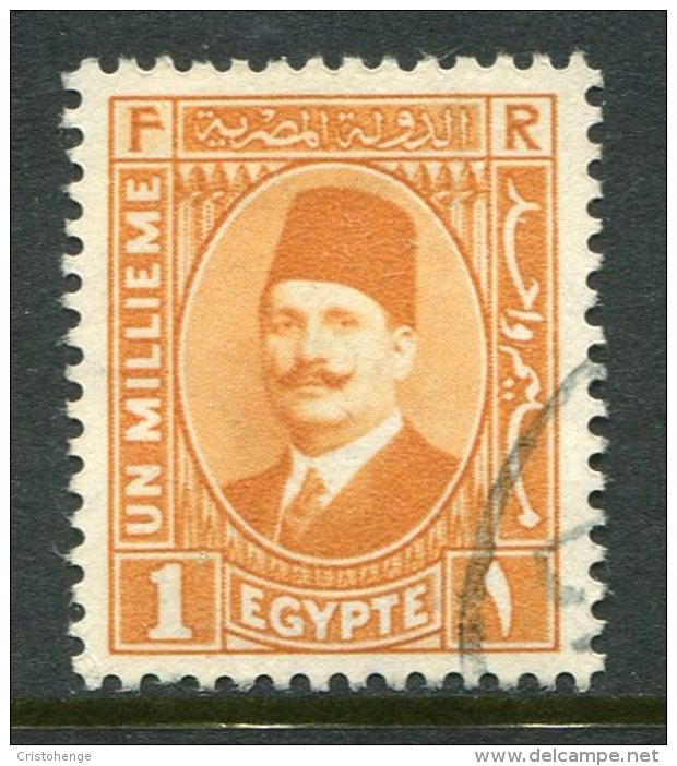 Egypt 1927-37 King Fuad I - 1m Orange Used (SG 148) - Used Stamps