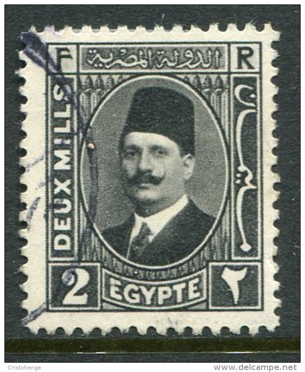 Egypt 1927-37 King Fuad I - 2m Black Used (SG 149) - Used Stamps