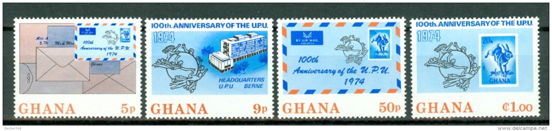 Ghana 1974 Yv 495/98**, 499/502**,  (2 Scans) MNH - Ghana (1957-...)