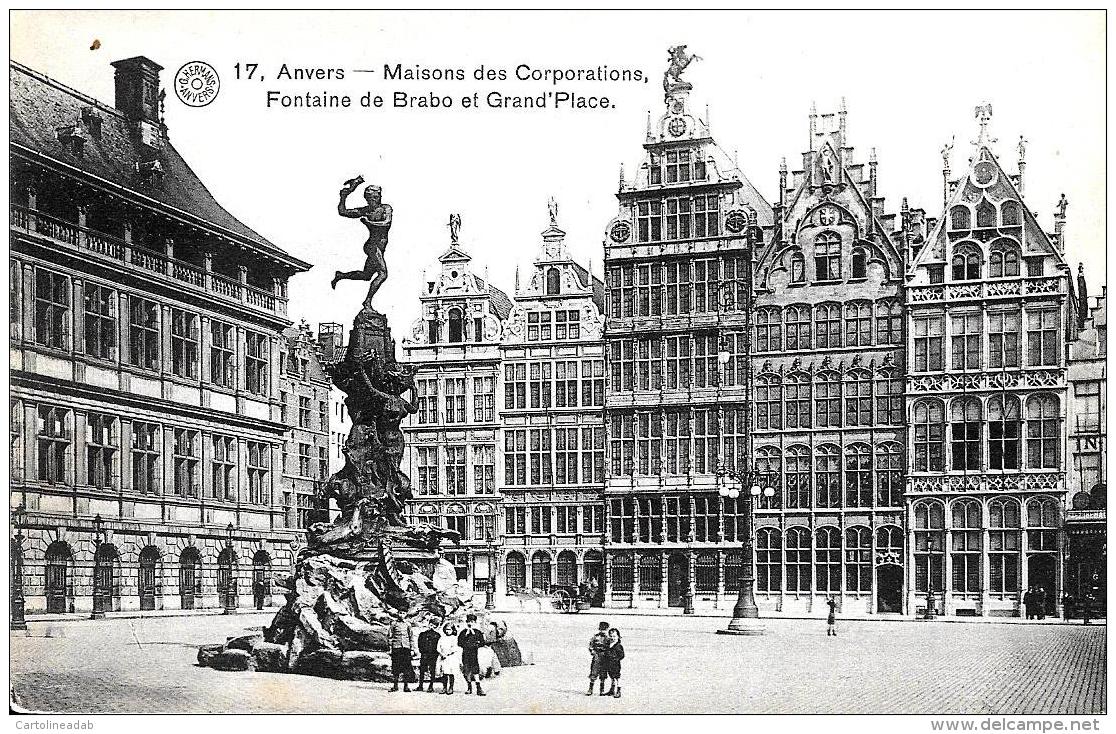 [DC2779] CPA - BELGIO - ANVERS - MAISONS DES CORPORATIONS FONTAINE DE BRABO - Non Viaggiata - Old Postcard - Altri & Non Classificati