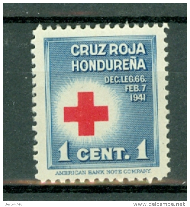 Honduras 1941 Red Cross 1**  MNH - Honduras