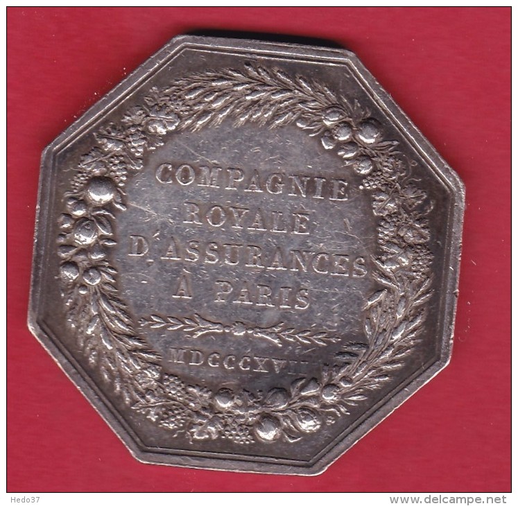 France Compagnie Royale D'Assurances à Paris 1817 - Argent - Royaux / De Noblesse