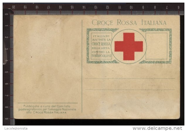 393D/15 CPA CARTOLINA POSTALE CROCE ROSSA ITALIANA MEDAGLIA COMMEMORATIVA DEL TERREMOTO CALABRO SICULO 1908 SERIE N.4 - Croix-Rouge