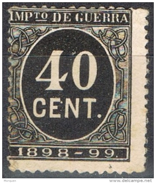 Sello 40 Cts Impuesto De Guerra 1898, VARIEDAD De Impresion º - Impuestos De Guerra