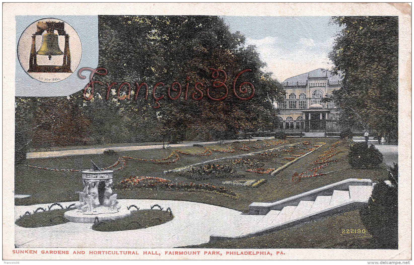 Pennsylvania - Sunken Gardens And Horticultural Hall Fairmount Park - Philadelphia - 2 SCANS - Philadelphia