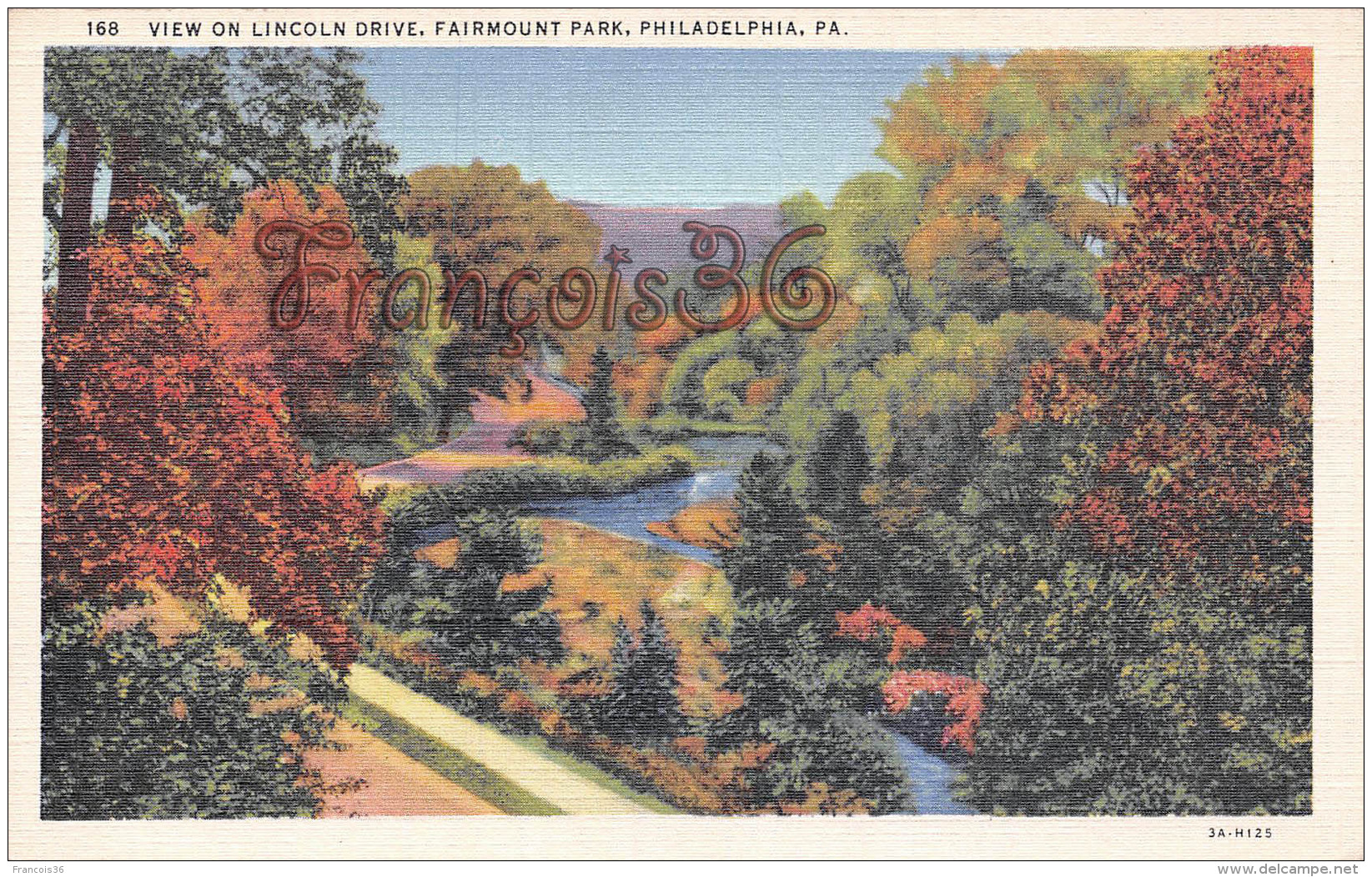 Pennsylvania - View On Lincoln Drive Fairmount Park - Philadelphia - 2 SCANS - Philadelphia