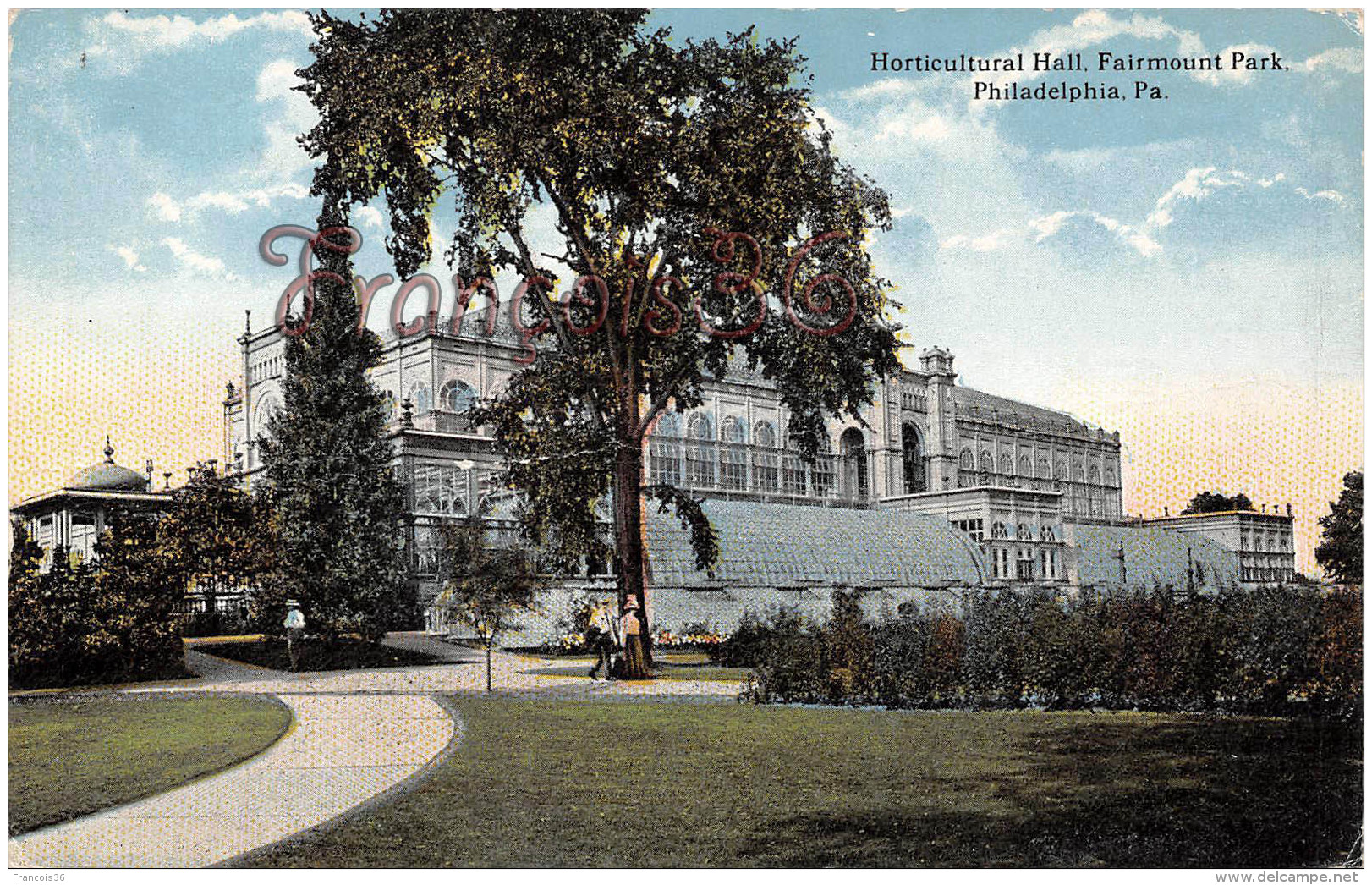 Pennsylvania - Horticultural Hall Fairmount Park - Philadelphia - 2 SCANS - Philadelphia