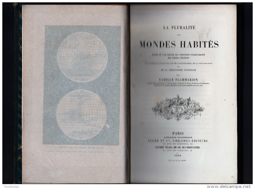 La Pluralité Des Mondes Habités - Livre  - Astrologie - Camille Flammarion - Didier Et Cie Libraires - éditeurs - 1864 - - Astronomie