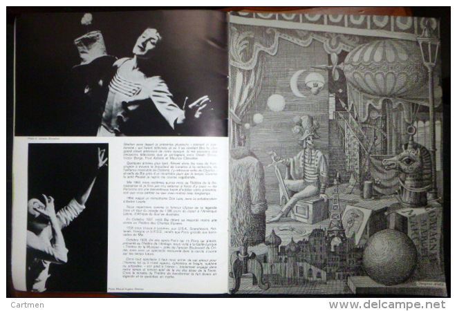 MARCEAU LE MIME MARCEAU  DEDICACE  THEATRE DE LA MUSIQUE  1970 AVEC BELLES  ILLUSTRATIONS - Programma's