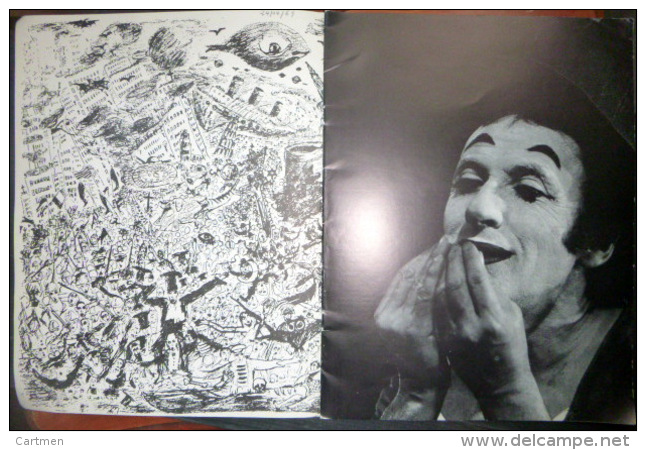 MARCEAU LE MIME MARCEAU  DEDICACE  THEATRE DE LA MUSIQUE  1970 AVEC BELLES  ILLUSTRATIONS - Programma's