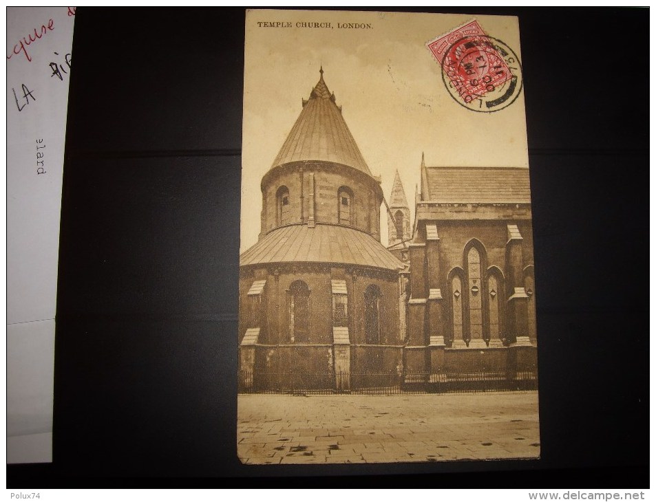 CPA  TEMPLE CHURCH LONDON  1911 - Andere & Zonder Classificatie