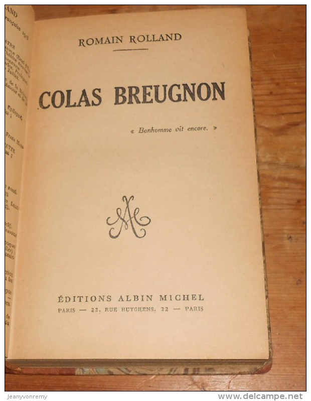Colas Breugnon. Par Romain Rolland. 1948. - Historisch