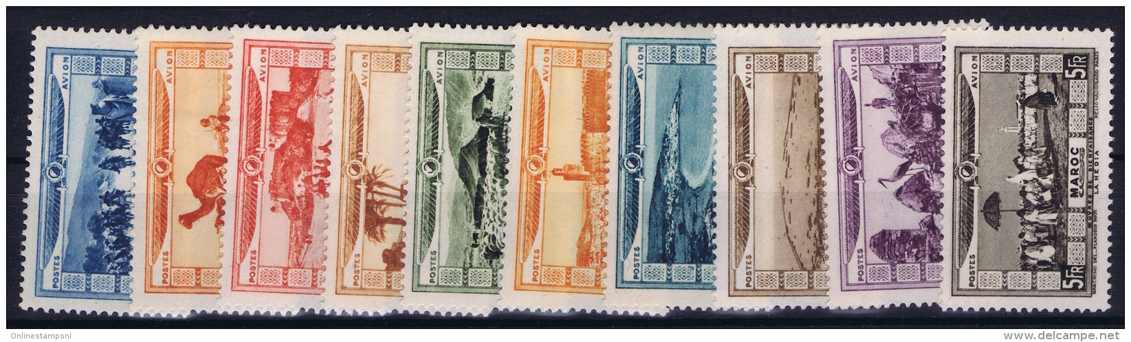 Maroc Yv Nr AE 12 - 21 ,  1928 MH/* Falz/ Charniere - Luchtpost