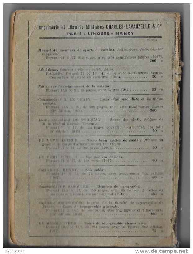 Memento De L'entrainement Physique Militaire 1949 - Documents