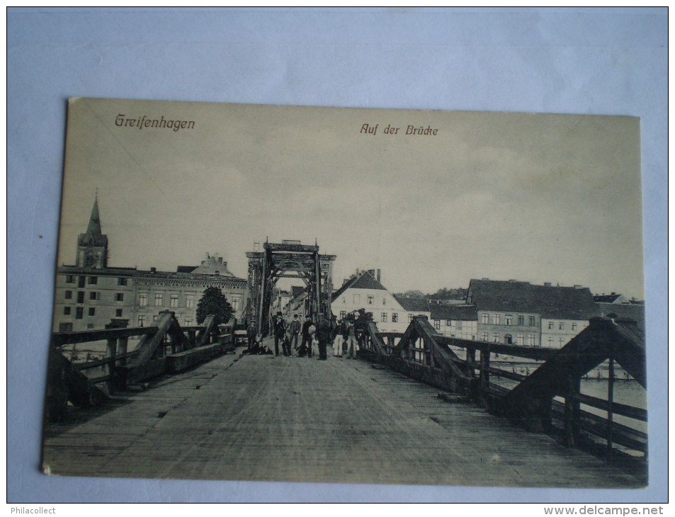 Gryfino - Greifenhagen (ehem. Pommern Deutschland) Auf Der Brucke 19?? Verlag Hertzfeldt - Pommern