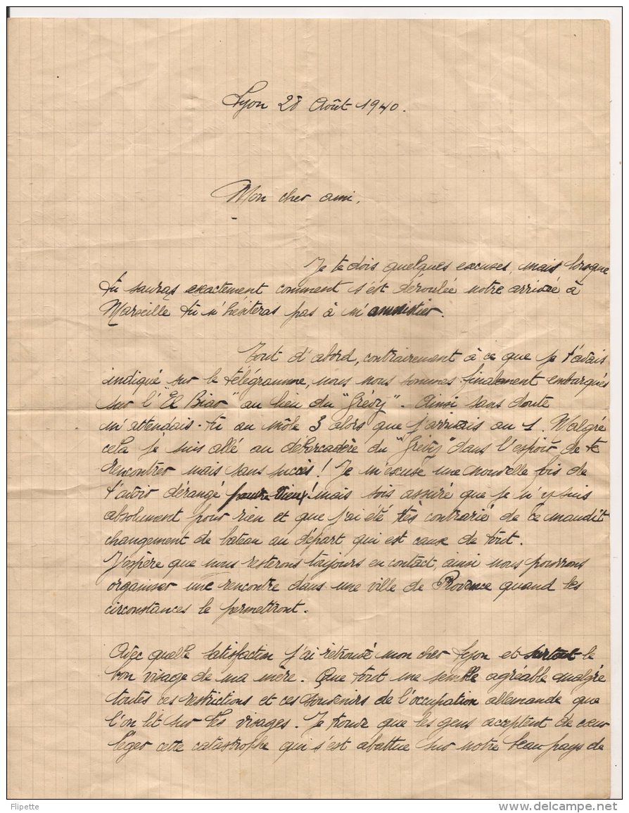 Ldiv360 - Lettre Adressé à Un Ami Durant La Guerre De 39/40 - Historical Documents