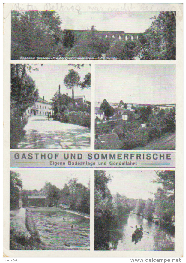 1943 Mittelsachsen - Wegefarth - Oberschöna  "Gasthof Und Sommerfrische "  Kurt Henig - Freyburg A. D. Unstrut