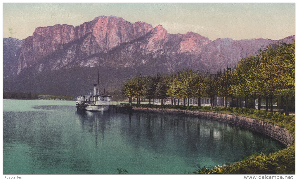 ALTE POSTKARTE SALZKAMMERGUT MONDSEE LANDUNGSPLATZ DAMPFER Schiff Ship AK Ansichtskarte Cpa Postcard - Mondsee