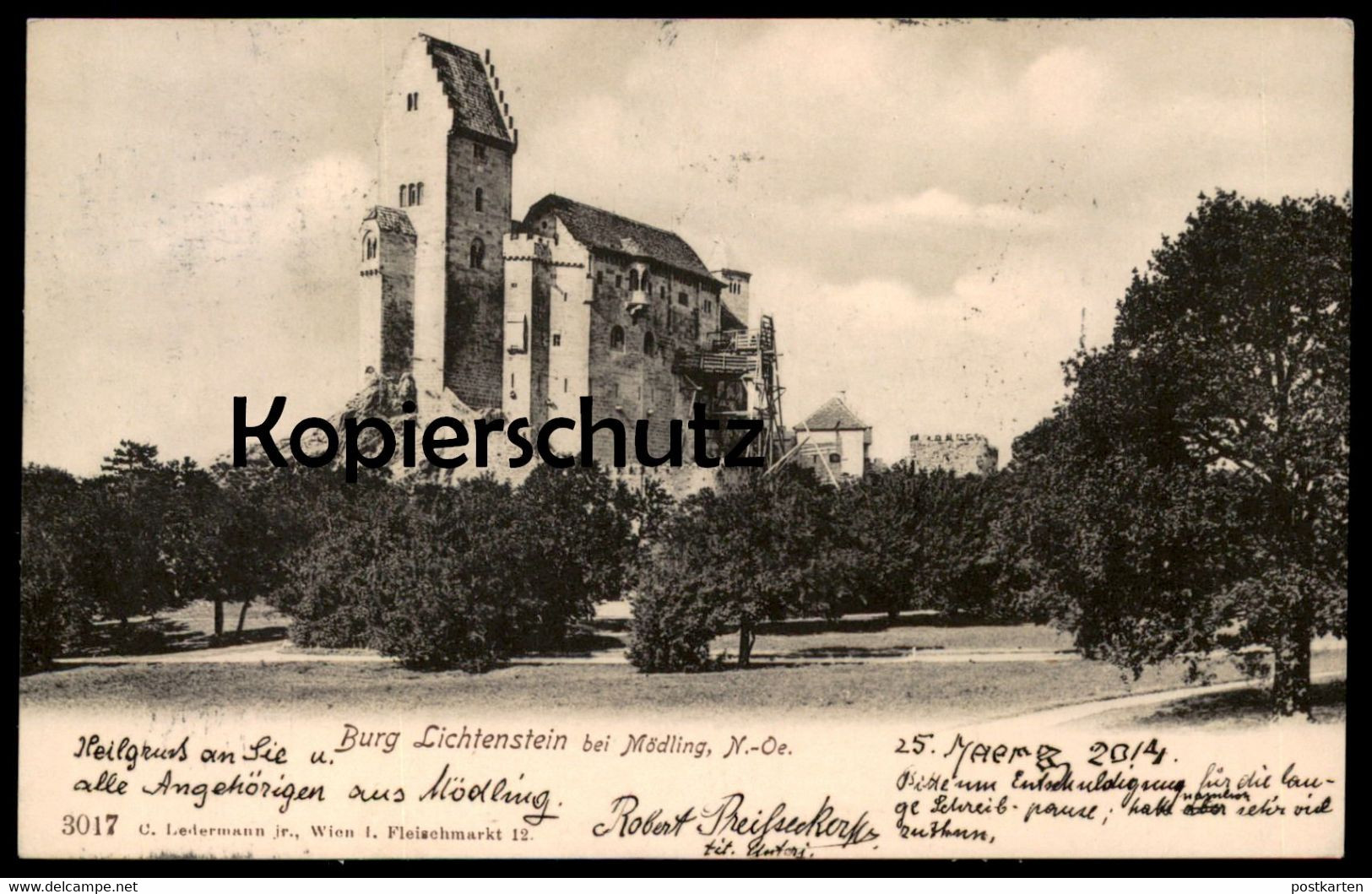 ALTE POSTKARTE BURG LICHTENSTEIN LIECHTENSTEIN BEI MÖDLING MARIA ENZERSDORF 1901 NIEDERÖSTERREICH Ansichtskarte Postcard - Maria Enzersdorf