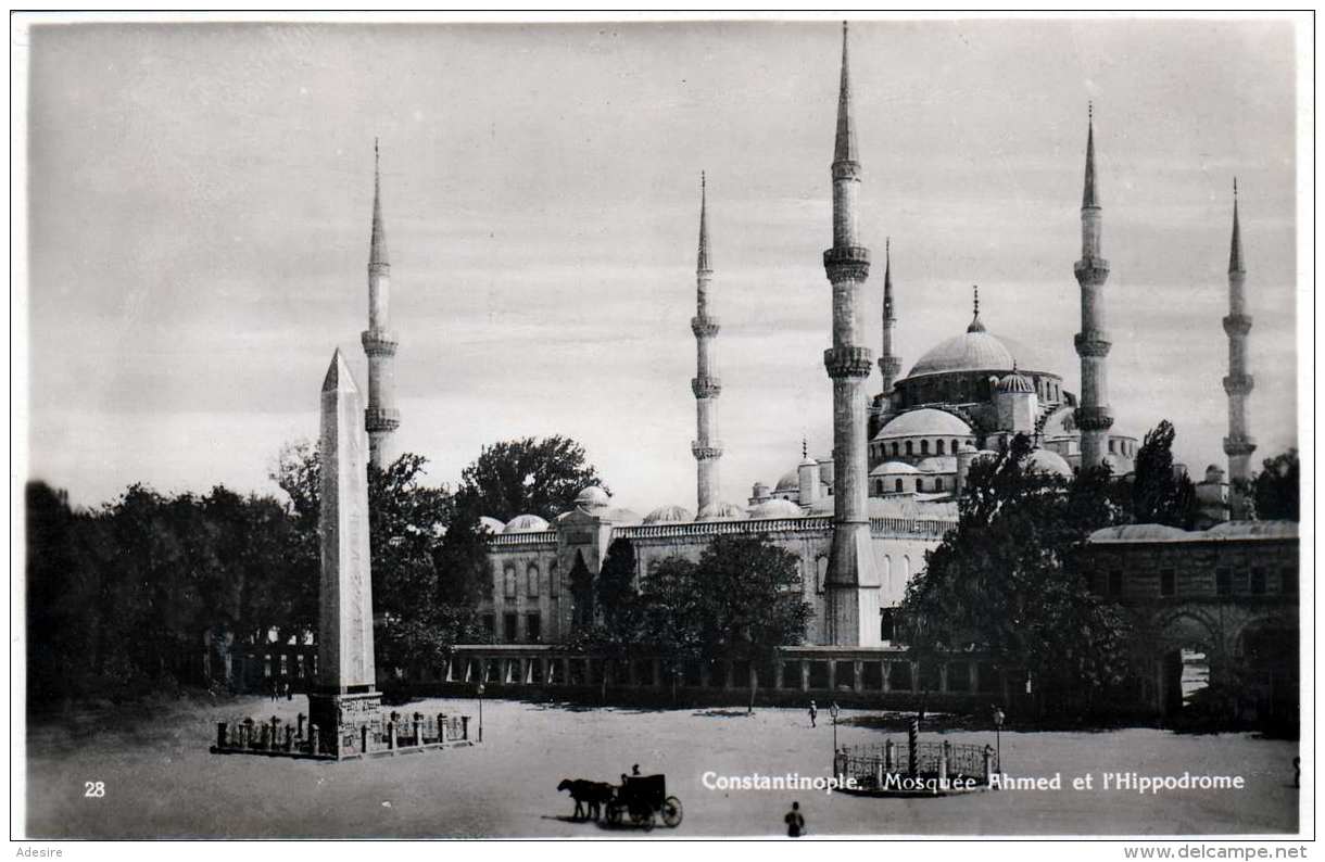 CONSTANTINOPEL - Mosquee Ahmed Et L'Hippodrome, Fotokarte 1935? - Türkei