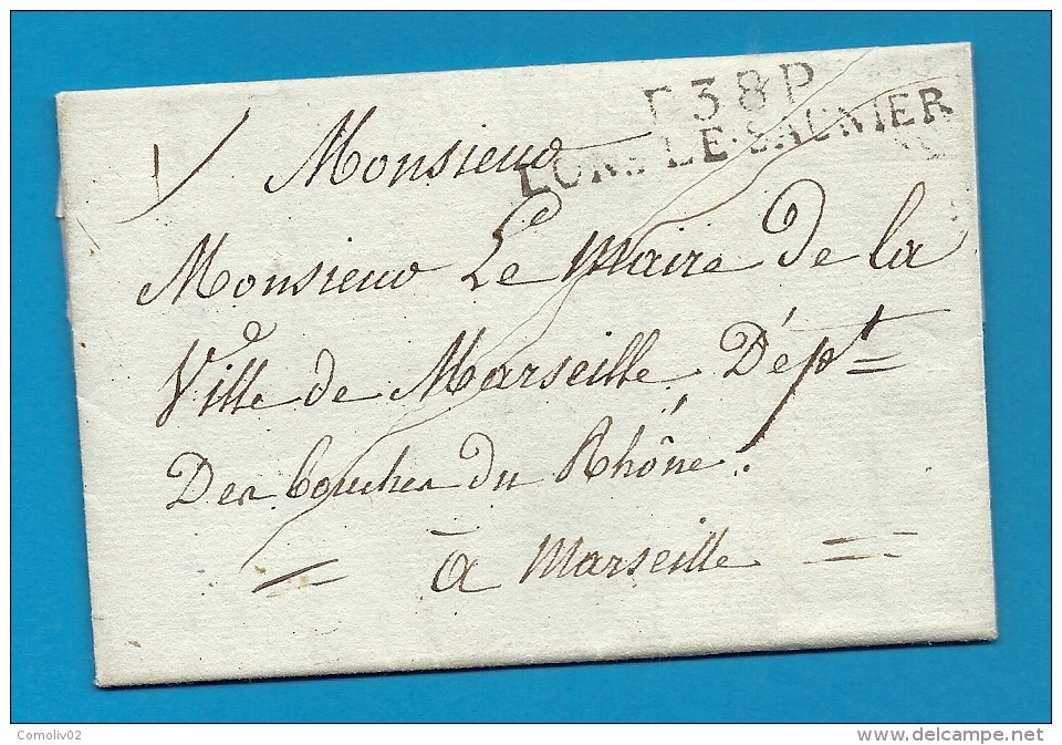 Jura - Lons Le Saunier Pour Marseille (Bouches Du Rhone) - 1827. LAC Ecrite à Montaigu - 1801-1848: Vorläufer XIX