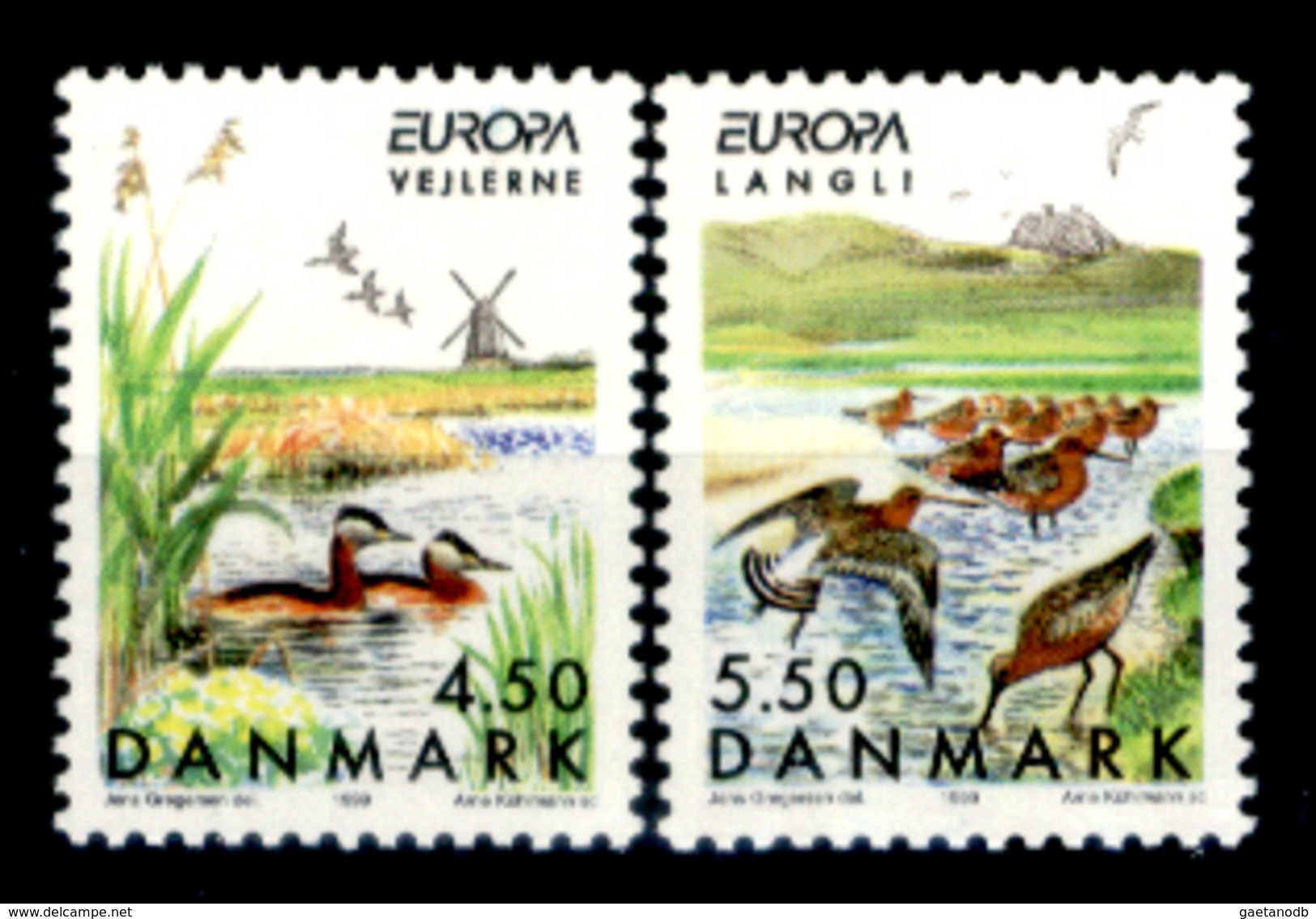 Danimarca-F0093 - 1999 - Y&T N. 1214/1215 (++) MNH, Privi Di Difetti Occulti.- - Unused Stamps