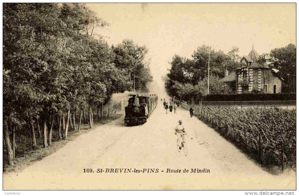 44 SAINT-BREVIN-LES-PINS - Route De Mindin - (tramway à Vapeur) - Saint-Brevin-l'Océan