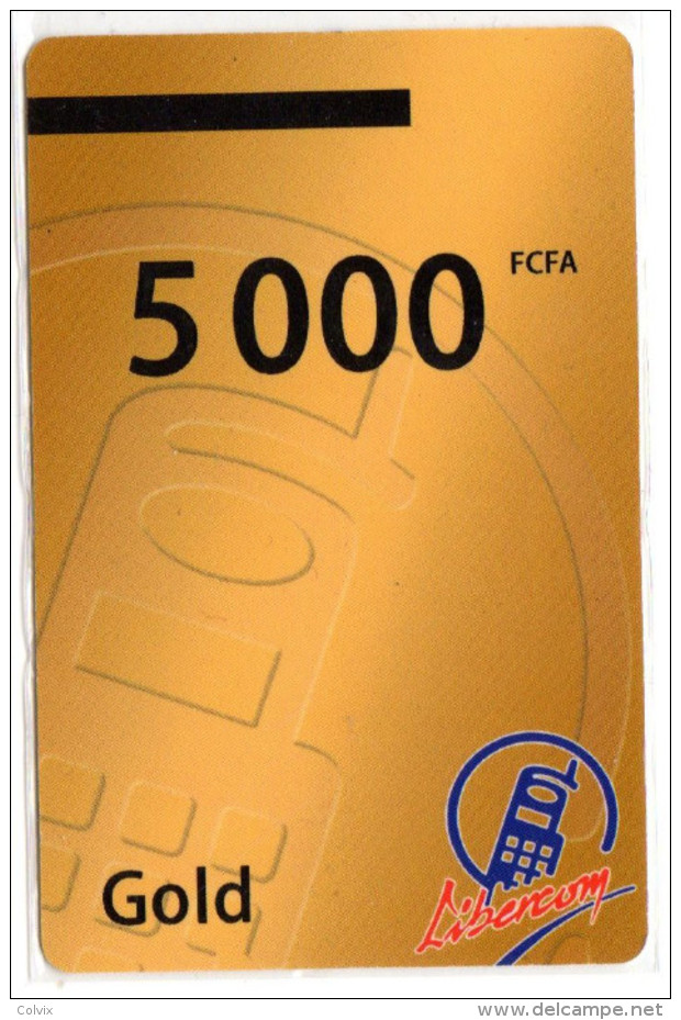 BENIN Prepayée LIBERCOM 5000 FCFA GOLD - Benin