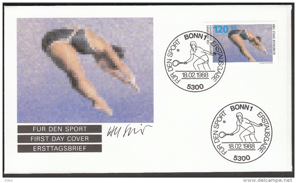 Germany Bonn 1988 / For Sport / Tennis, Diving - Buceo