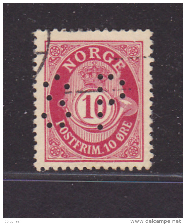 NORVEGE -  -Perforé-Perfin-Perforés-Perfins-  - - Autres & Non Classés