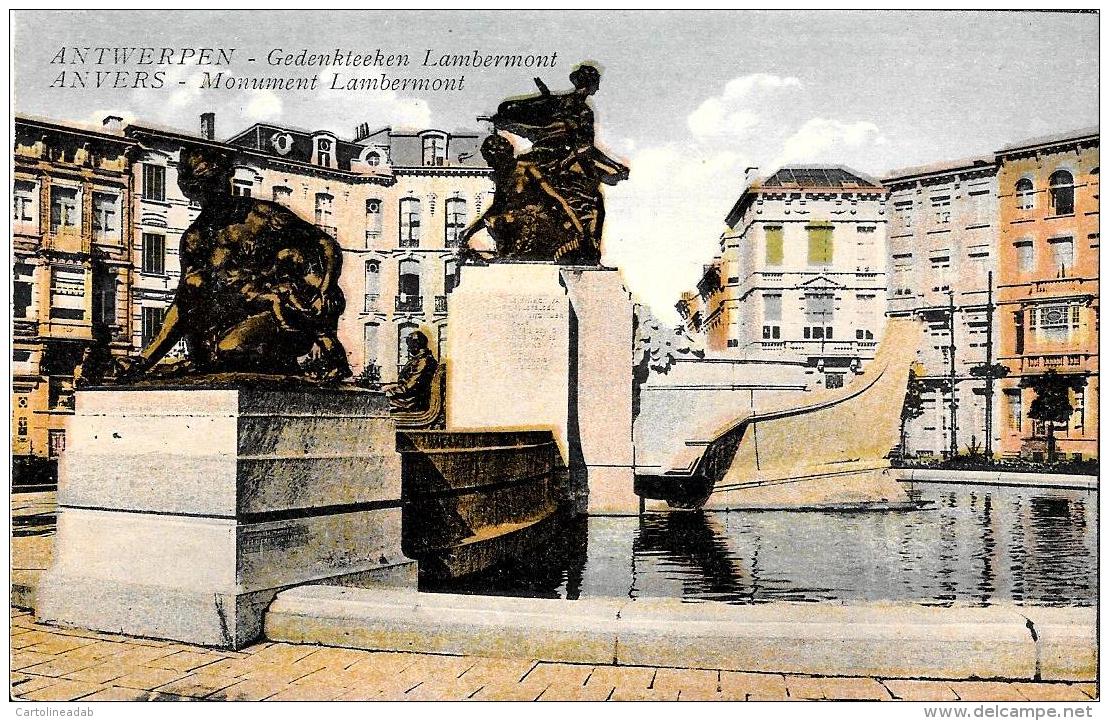 [DC2791] CPA - BELGIO - ANVERS - ANTWERPEN - MONUMENT LAMBERMONT - Non Viaggiata - Old Postcard - Antwerpen