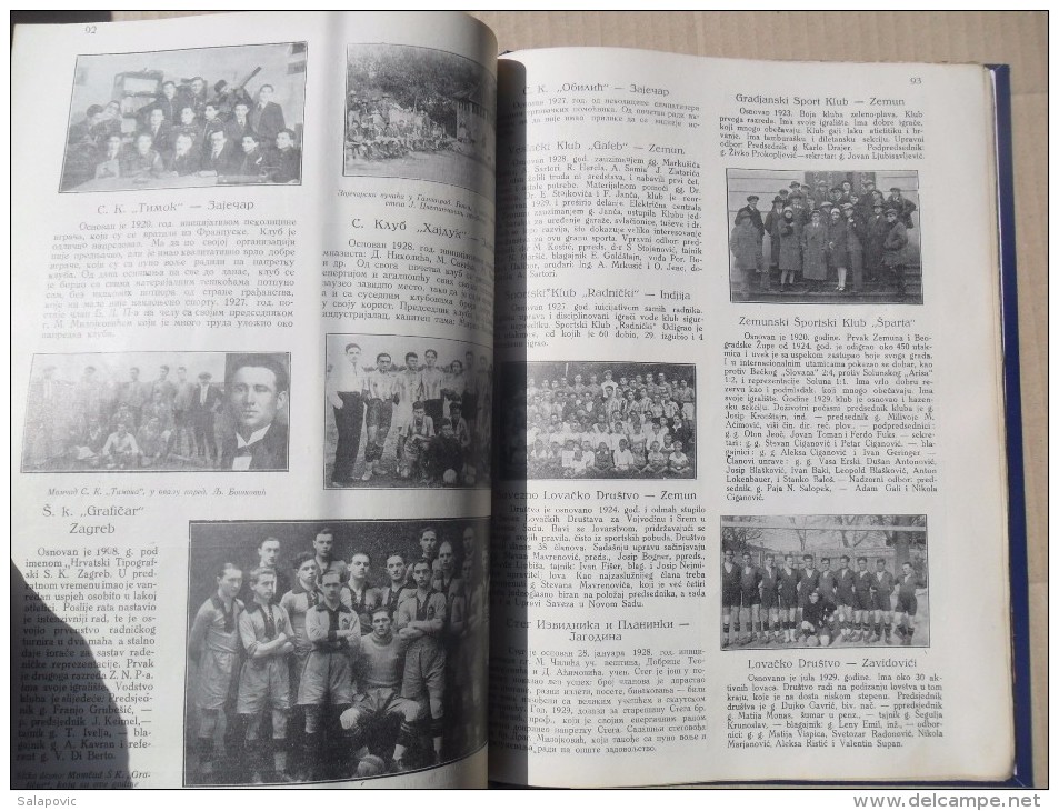 PRVI JUGOSLOVENSKI SPORTSKI ALMANAH, [The First Yugoslav Sports Almanac] (Belgrade: Jovan K. Nikolic, 1930) RRARE