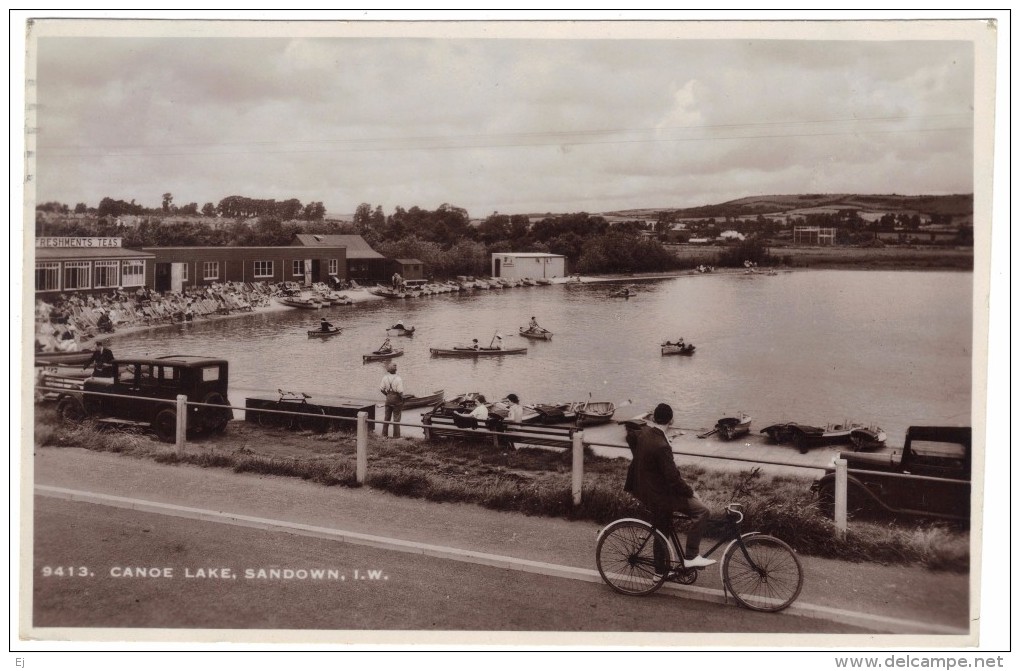 Canoe Lake, Sandown, Isle Of Wight - Real Photo - E A Sweetman & Son - Postmark Sandown 1939 - Sandown