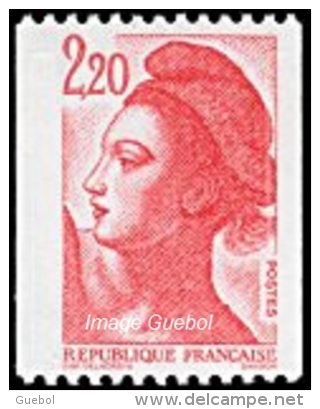 France N° 2379 ** Liberté De Gandon Le 2.20 Frs - Rouge - Timbre De Roulette - Ungebraucht