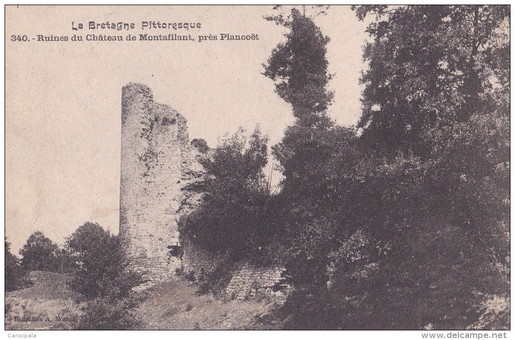 Carte 1910 RUINES DU CHATEAU DE MONTAFILANT PRES PLANCOET - Autres & Non Classés